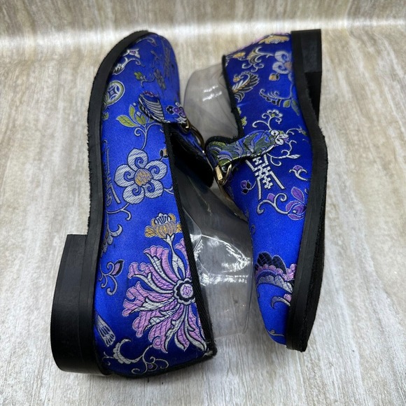 Urban Outfitters UO Sean Floral Belgian Loafer Mens 11 Blue Slip On Horse‎ Bit main image 9